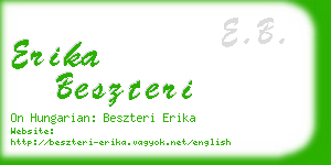 erika beszteri business card